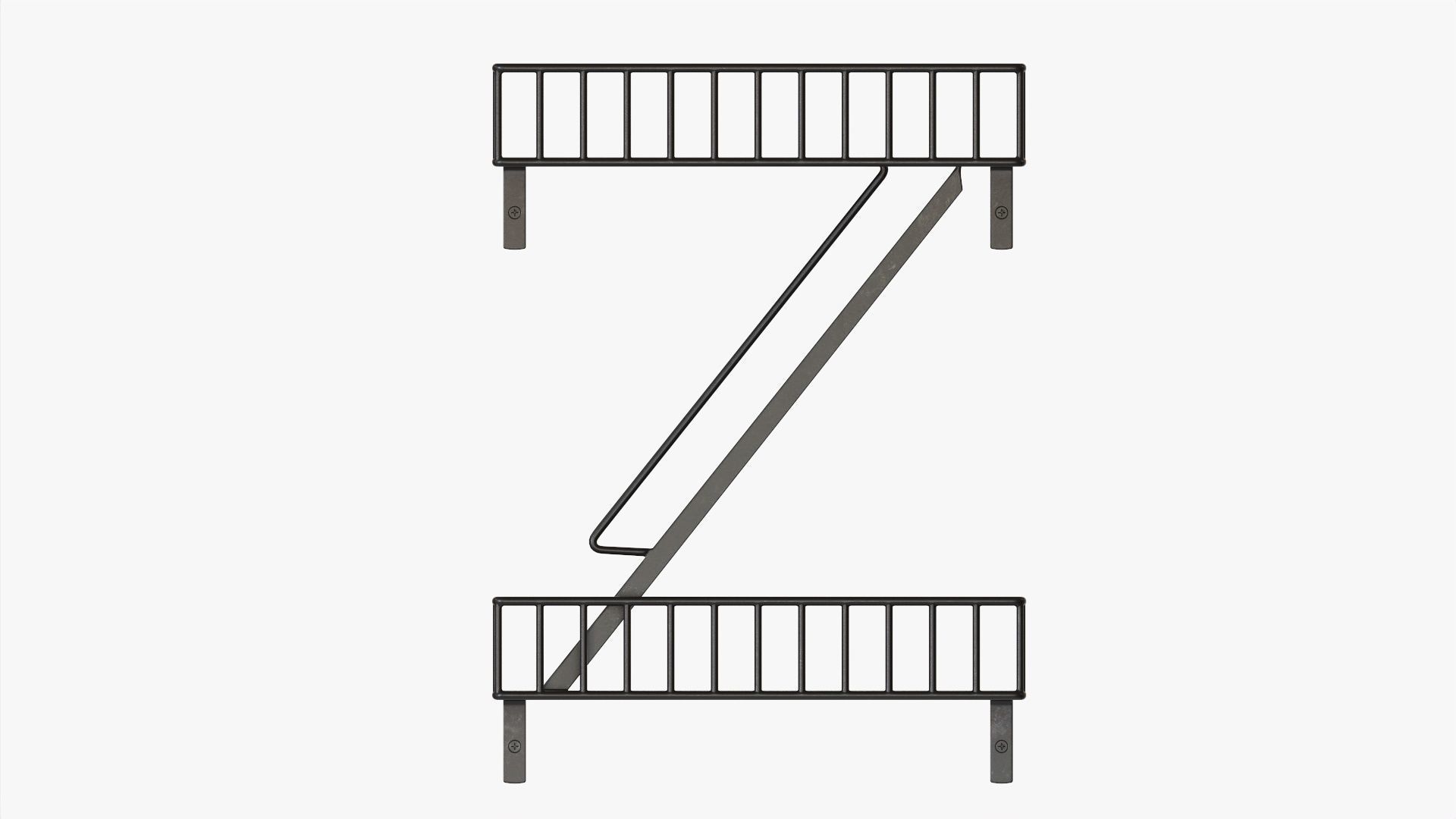 Decorative wall shelf 02 3D model_3