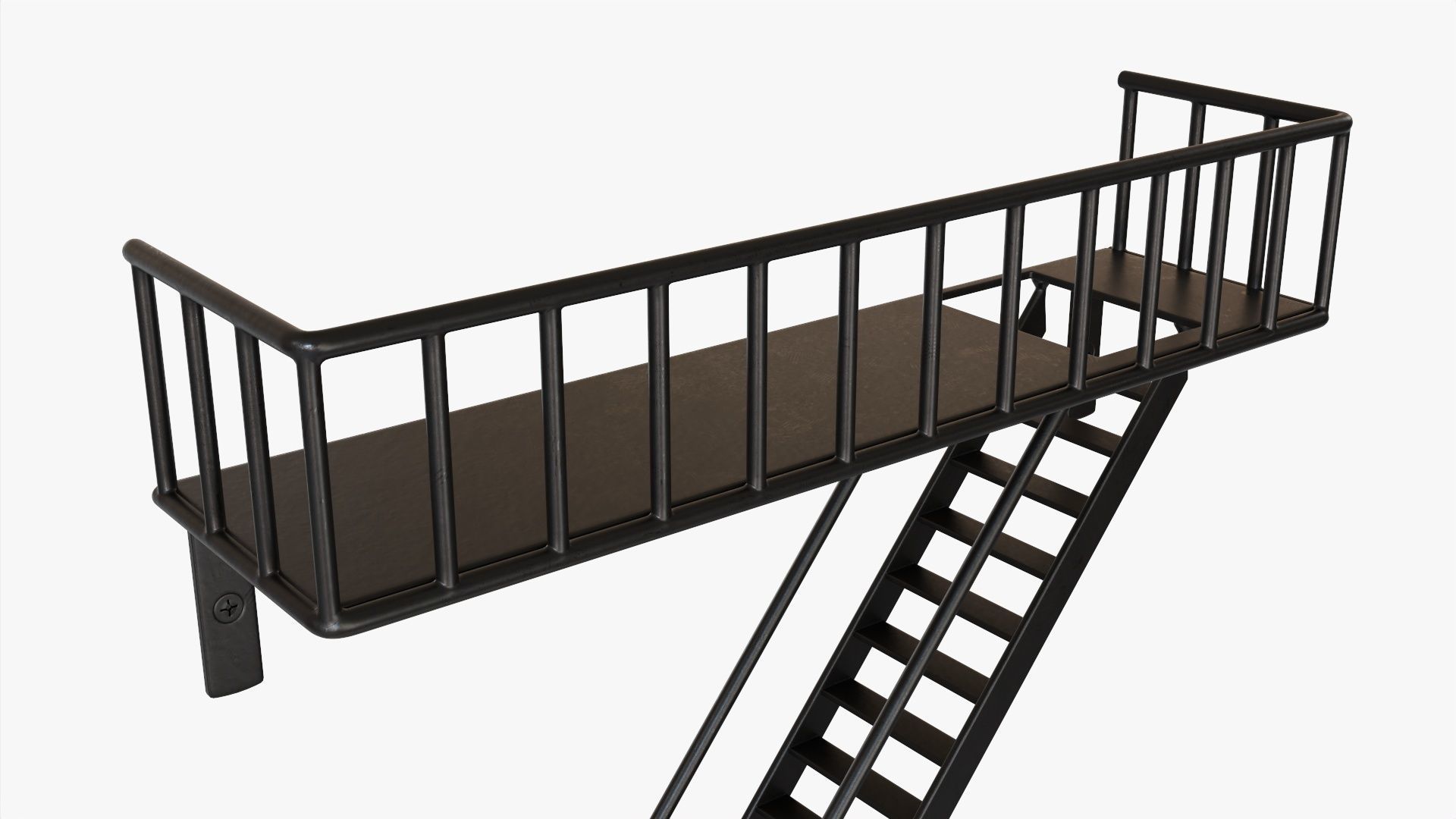 Decorative wall shelf 02 3D model_1