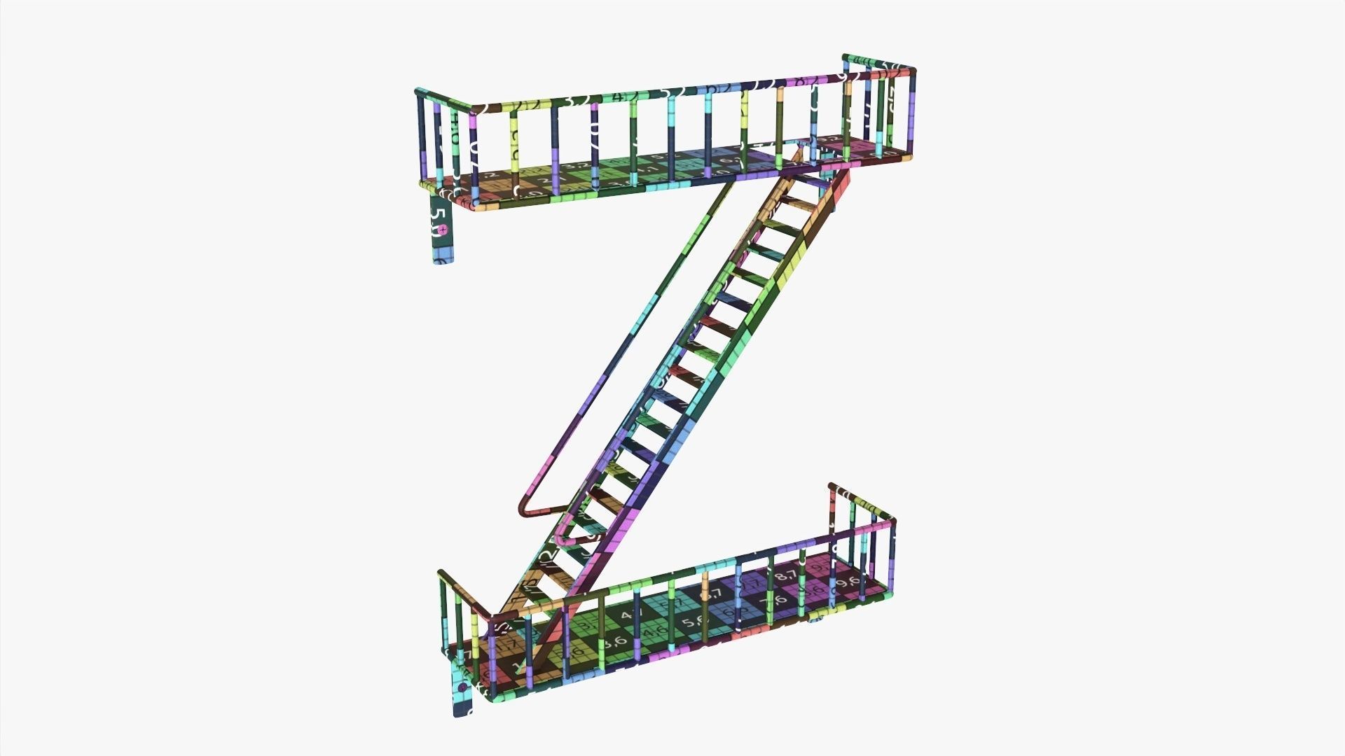 Decorative wall shelf 02 3D model_8