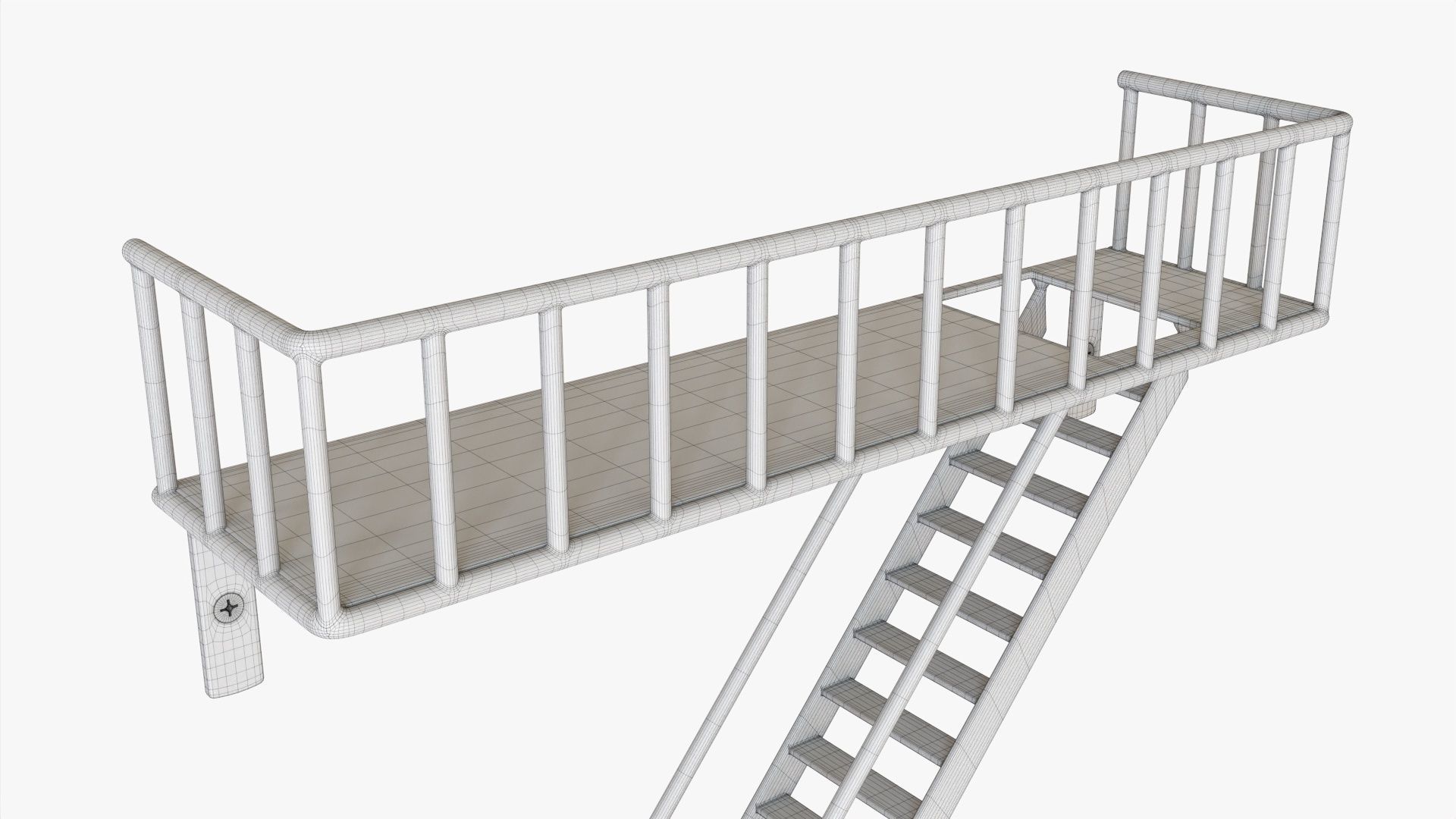 Decorative wall shelf 02 3D model_6