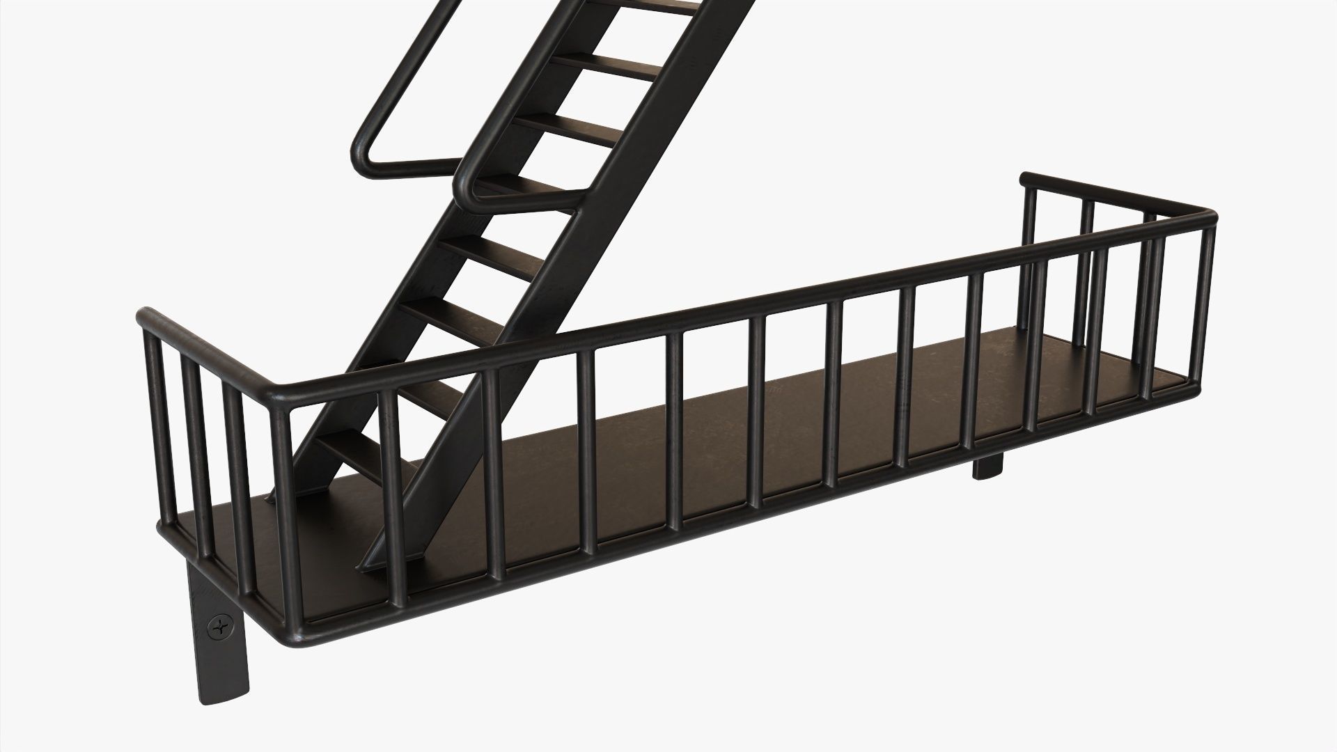 Decorative wall shelf 02 3D model_2