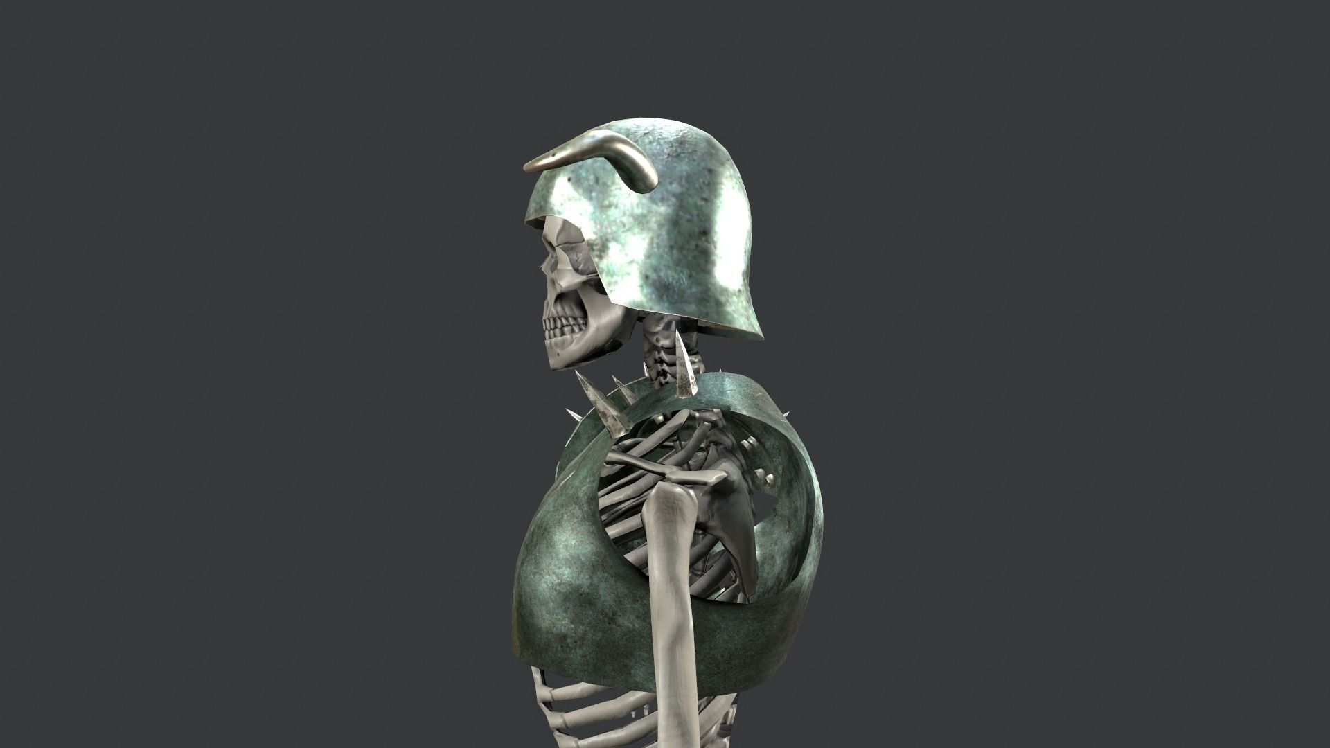 Skeleton Warrior 3 Low-poly 3D model_29