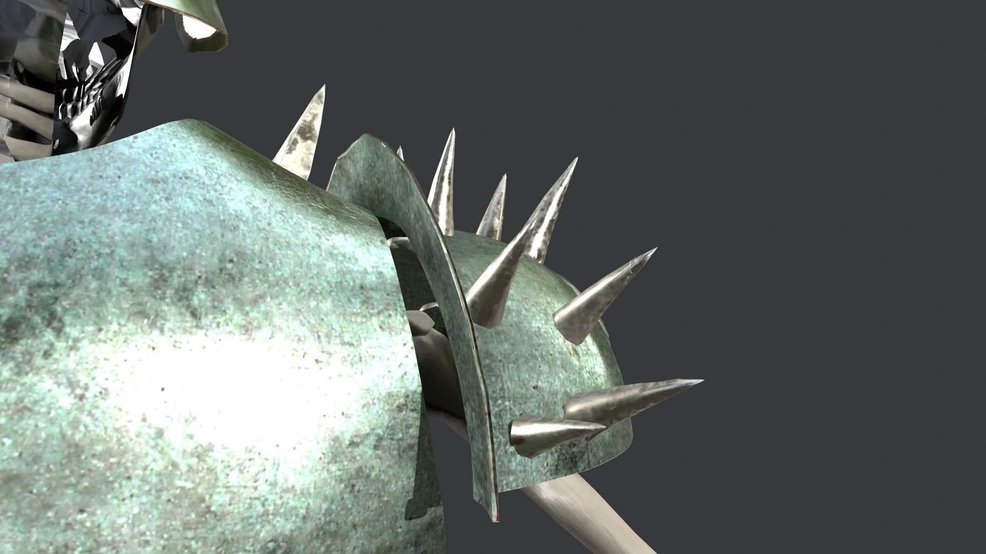 Skeleton Warrior 3 Low-poly 3D model_35