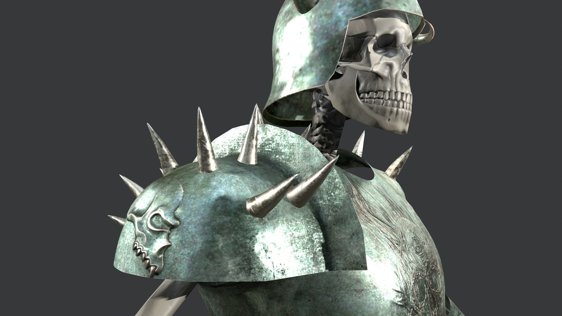 Skeleton Warrior 3 Low-poly 3D model_21