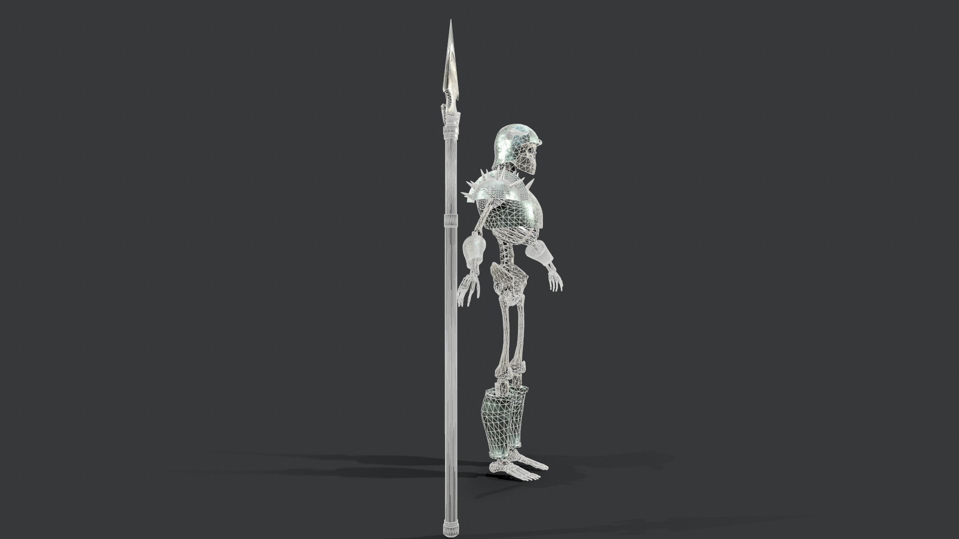 Skeleton Warrior 3 Low-poly 3D model_13