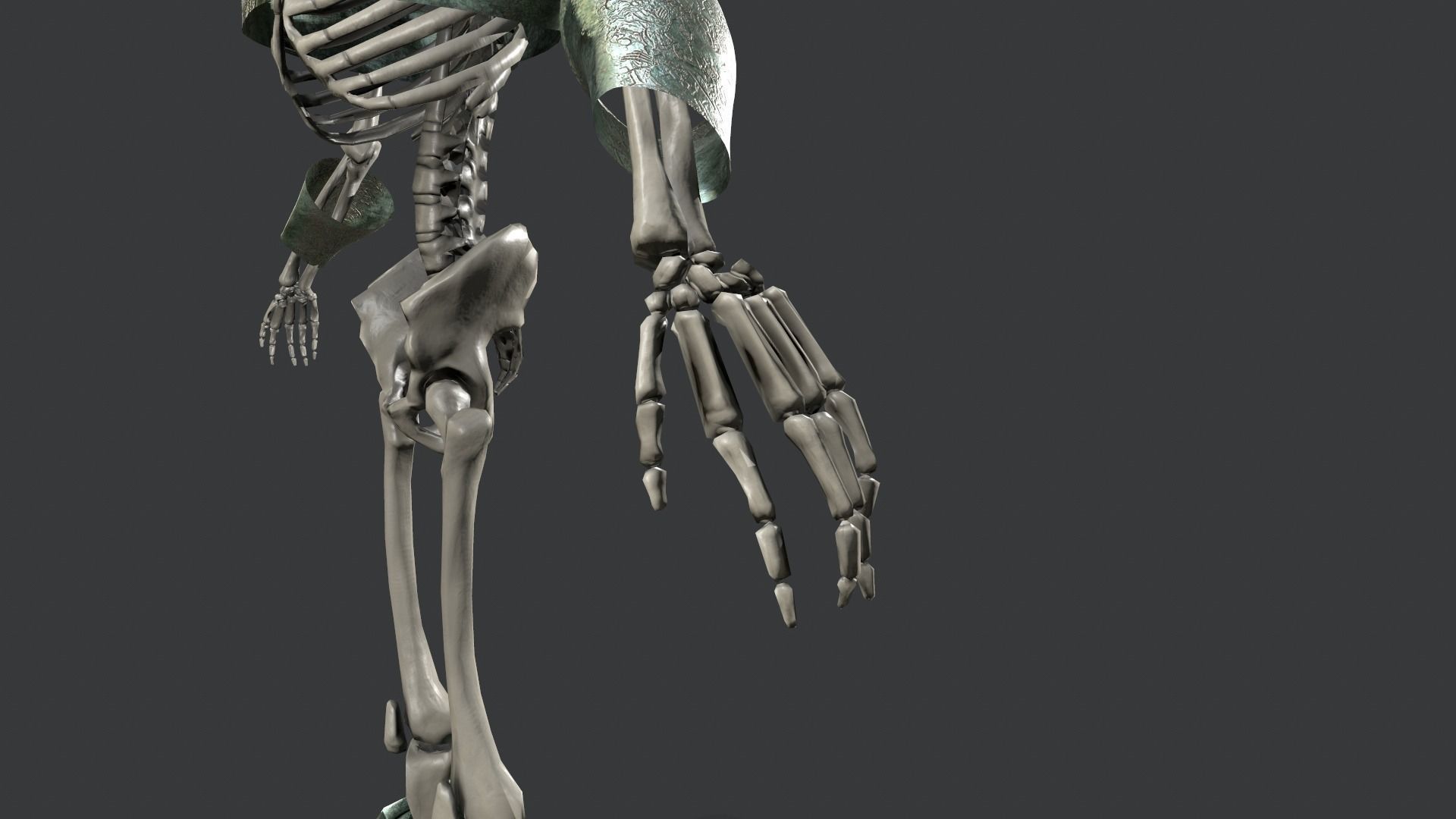 Skeleton Warrior 3 Low-poly 3D model_23