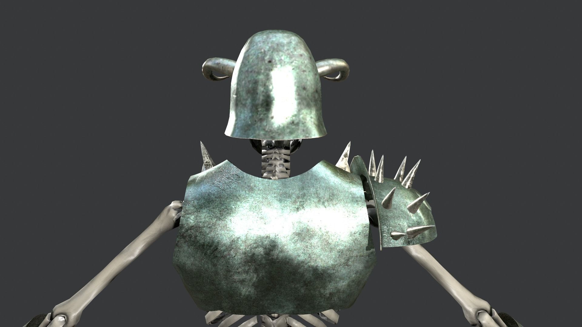 Skeleton Warrior 3 Low-poly 3D model_32