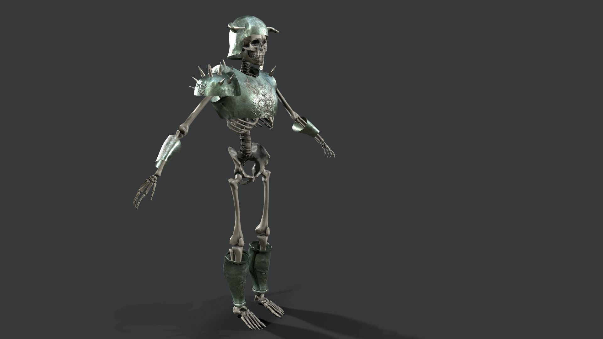 Skeleton Warrior 3 Low-poly 3D model_34