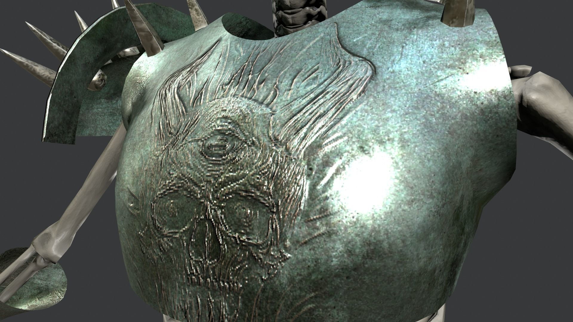 Skeleton Warrior 3 Low-poly 3D model_33