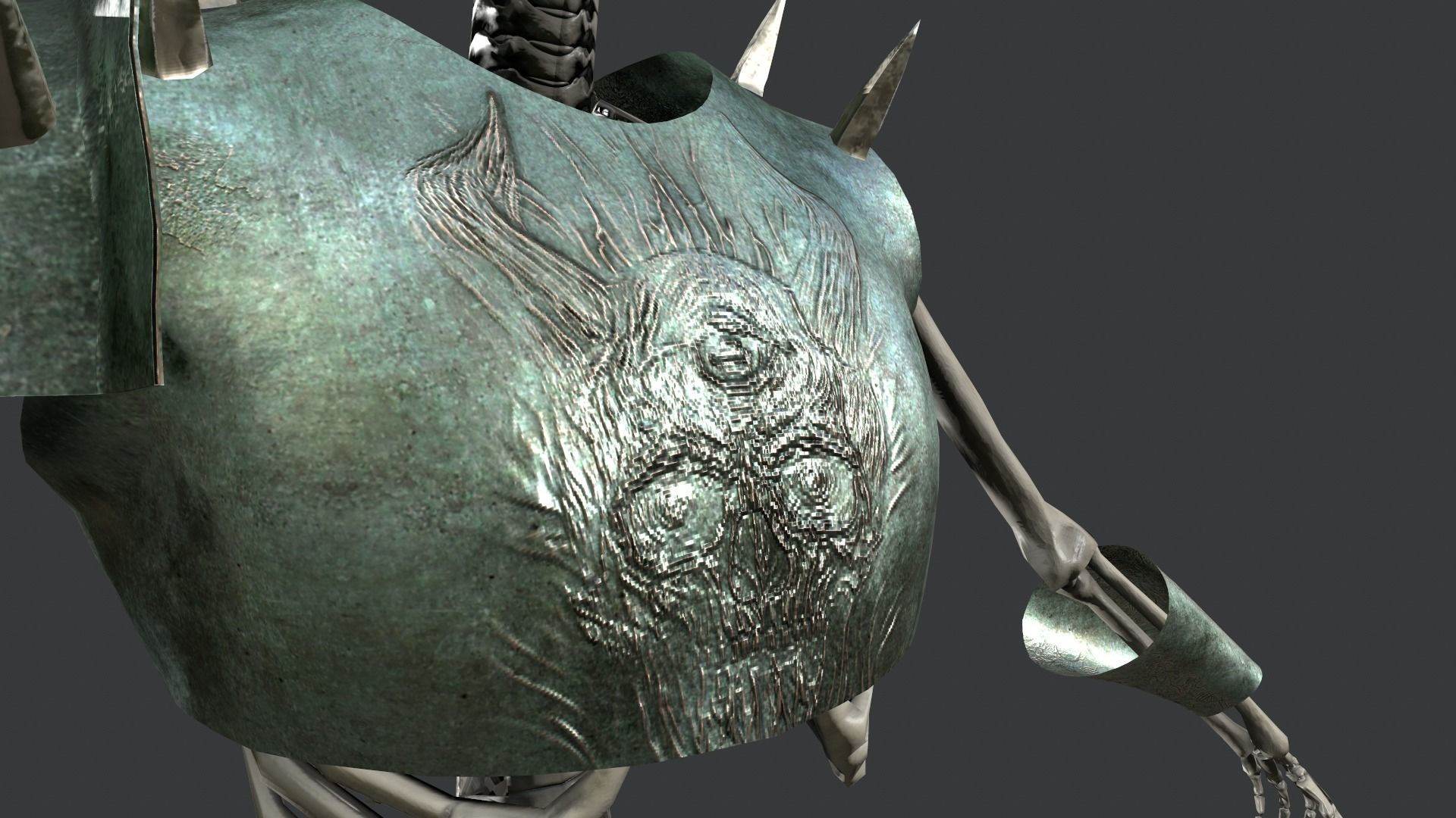 Skeleton Warrior 3 Low-poly 3D model_38