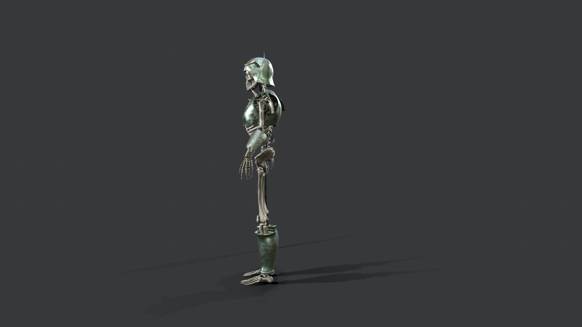 Skeleton Warrior 3 Low-poly 3D model_11