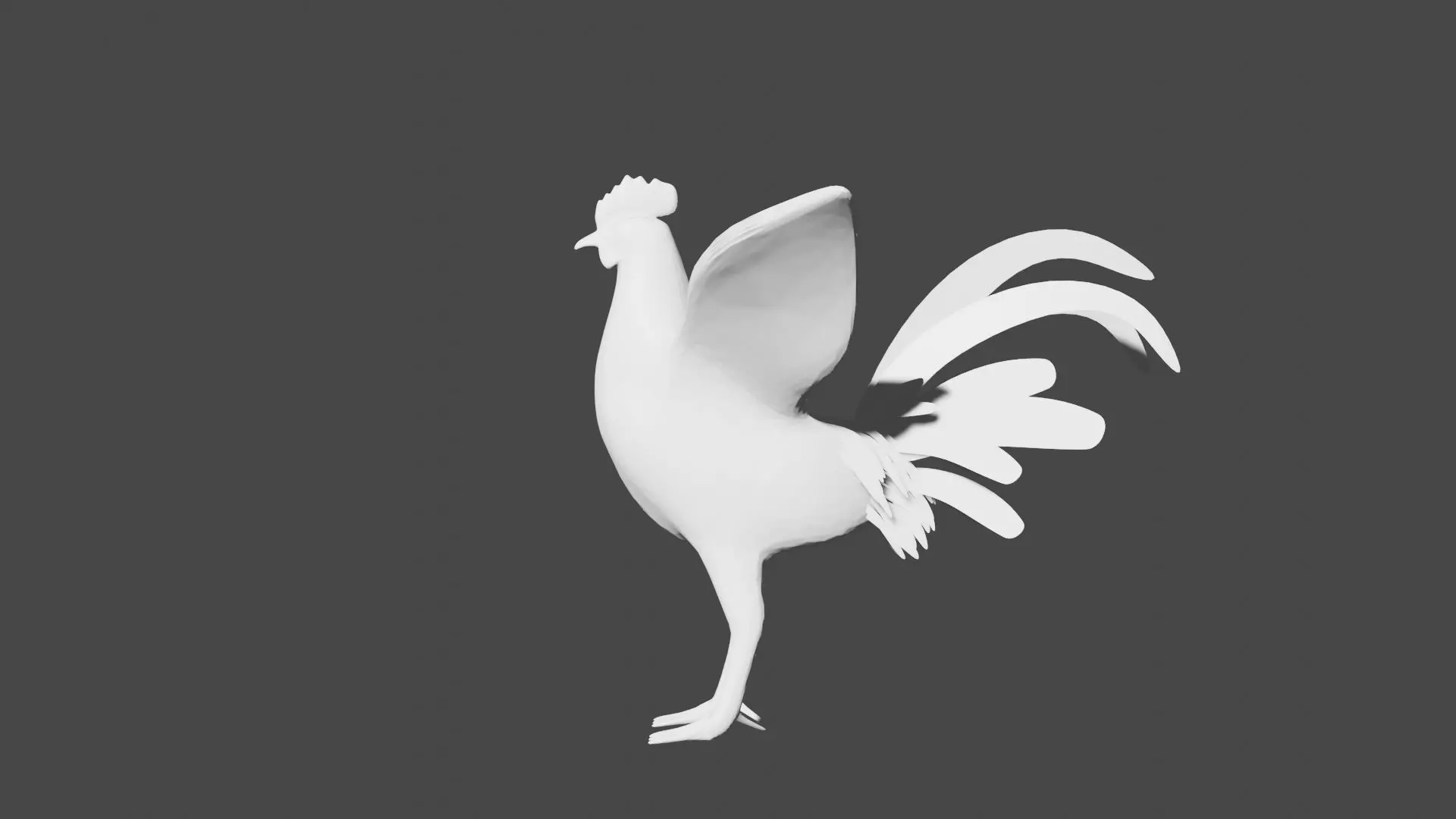 rooster free Low-poly 3D model_0