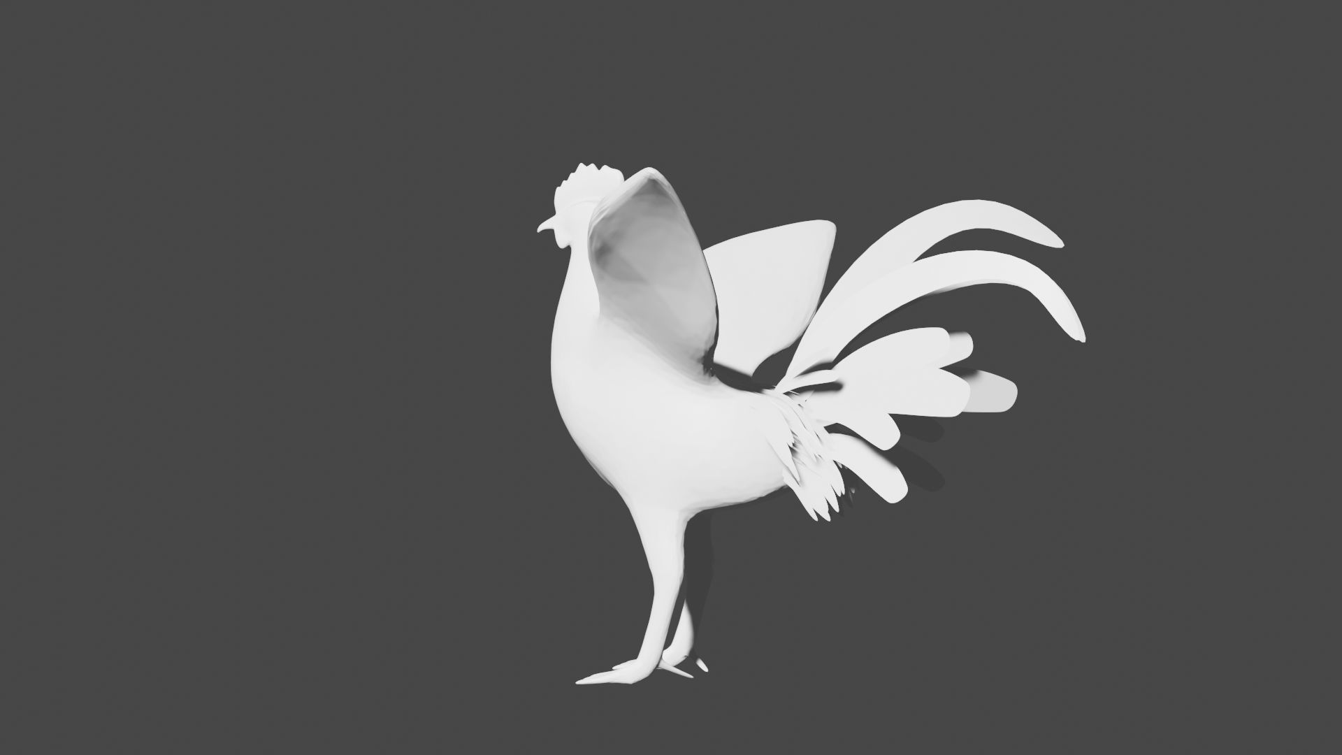 rooster free Low-poly 3D model_2