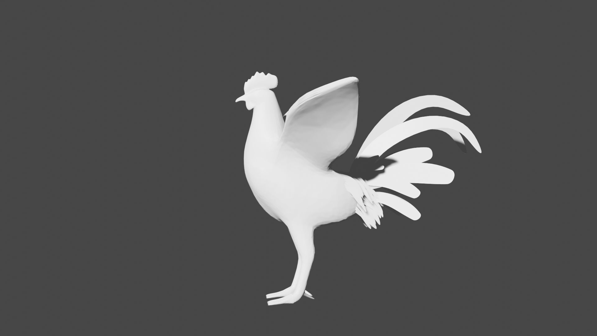rooster free Low-poly 3D model_3