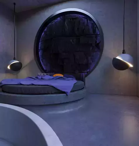 Interior circle bedroom