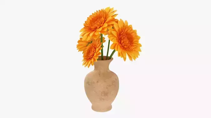Gerbera in vase v1