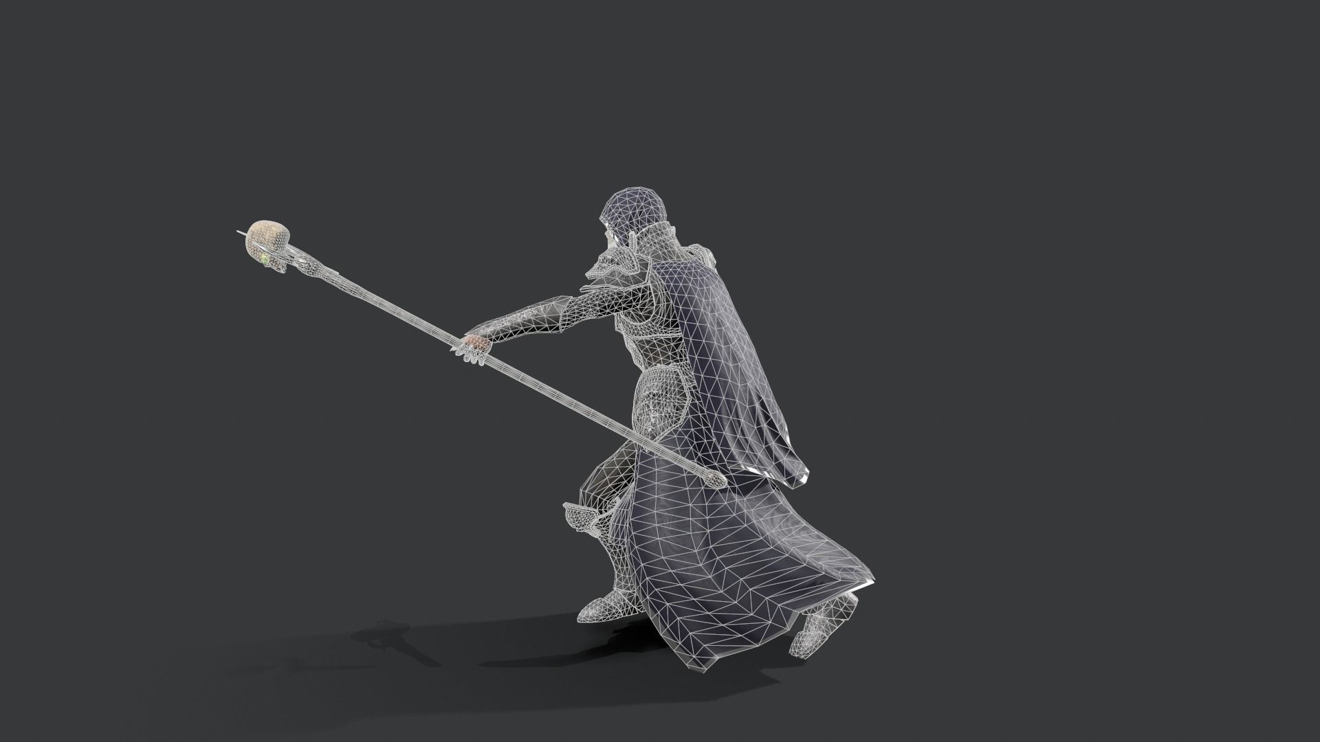 Necromancer knight Low-poly 3D model_17