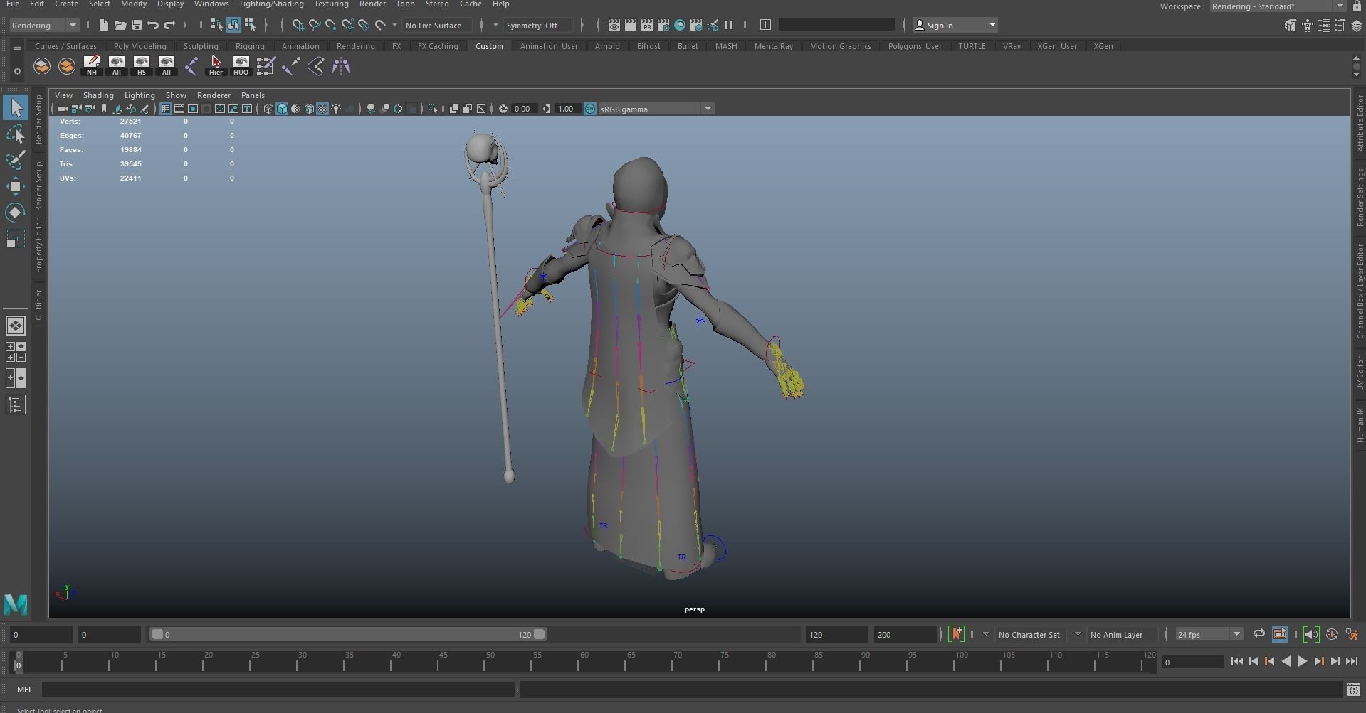 Necromancer knight Low-poly 3D model_26