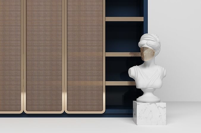 rattan cabinet  3D model