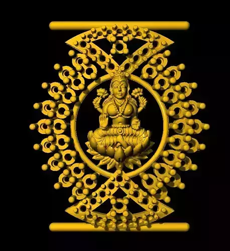 Sidepiece ornate gold buddha statue