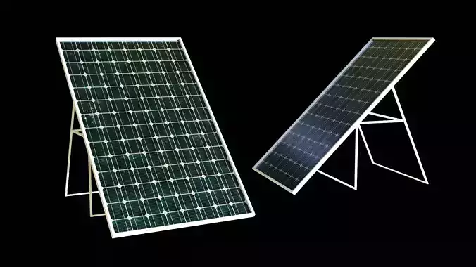 Solar panel on a mount