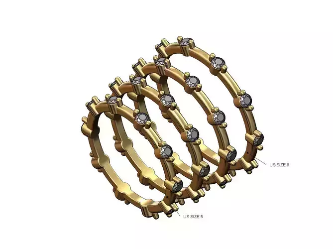 Dainty diamond eternity ring US sizes 5to8