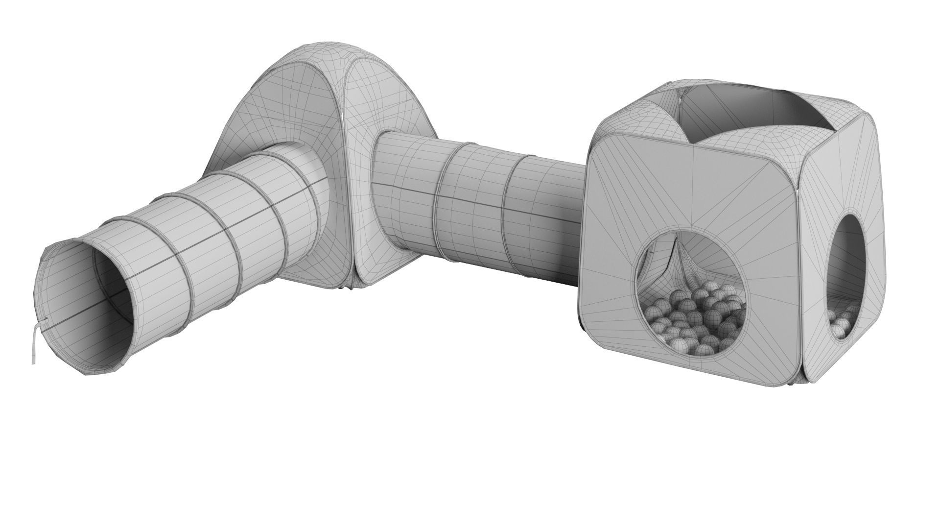 Kids game tent Low poly - Game ready Low-poly 3D model_5