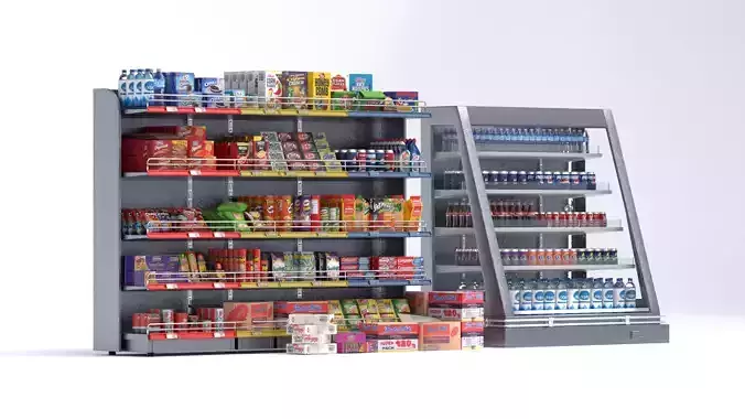 Free Supermarket Asset 3D model