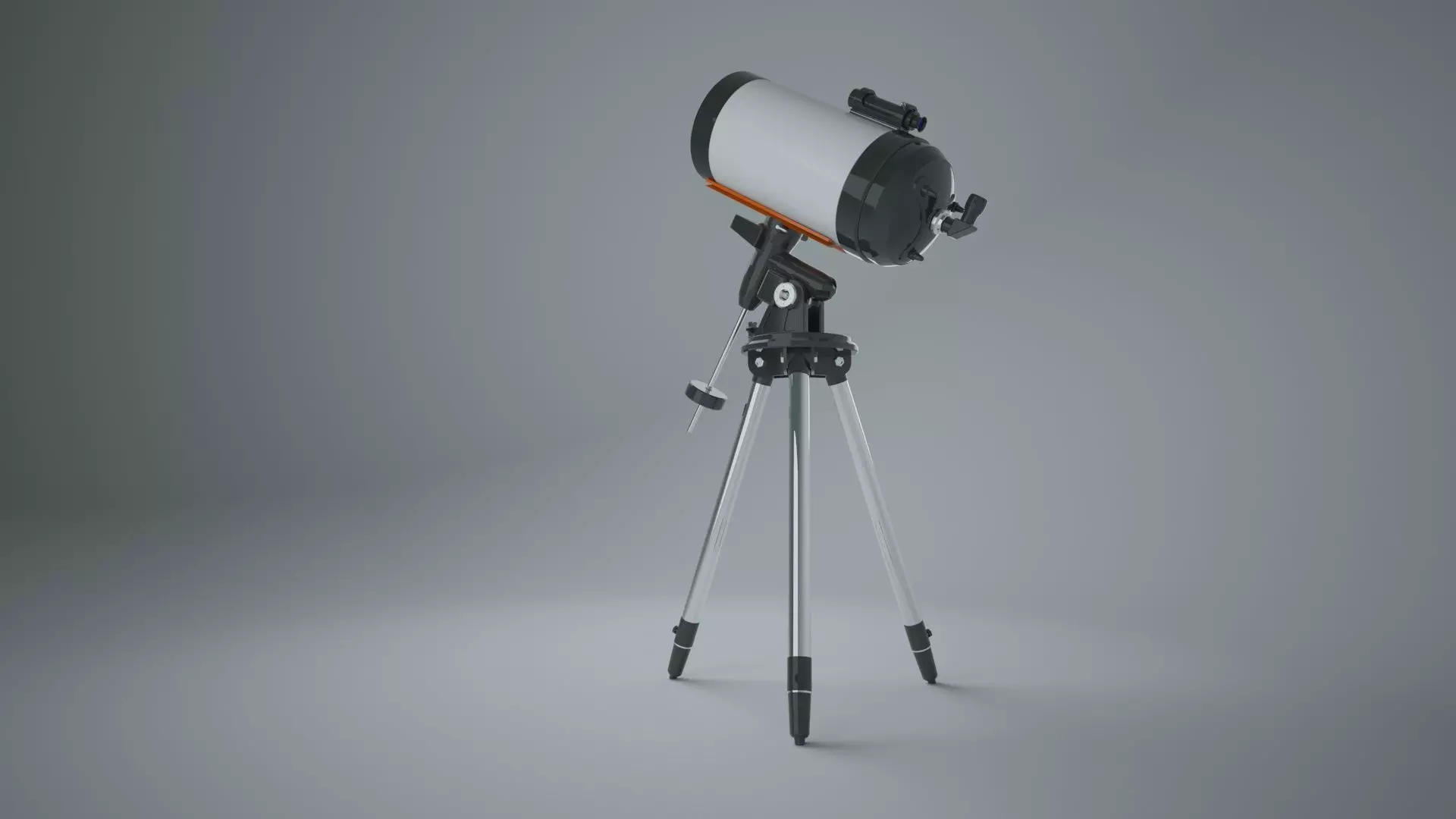telescope on tripod 3D model