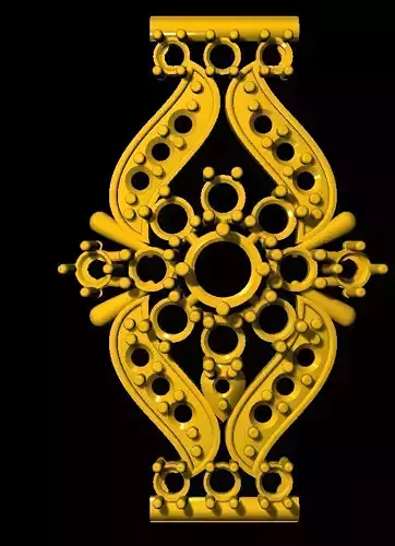 Sidepiece ornate golden cross