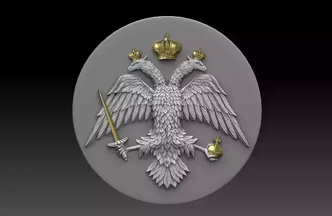 Double headed eagle Eastern Roman Byzantine Empire 3D print model