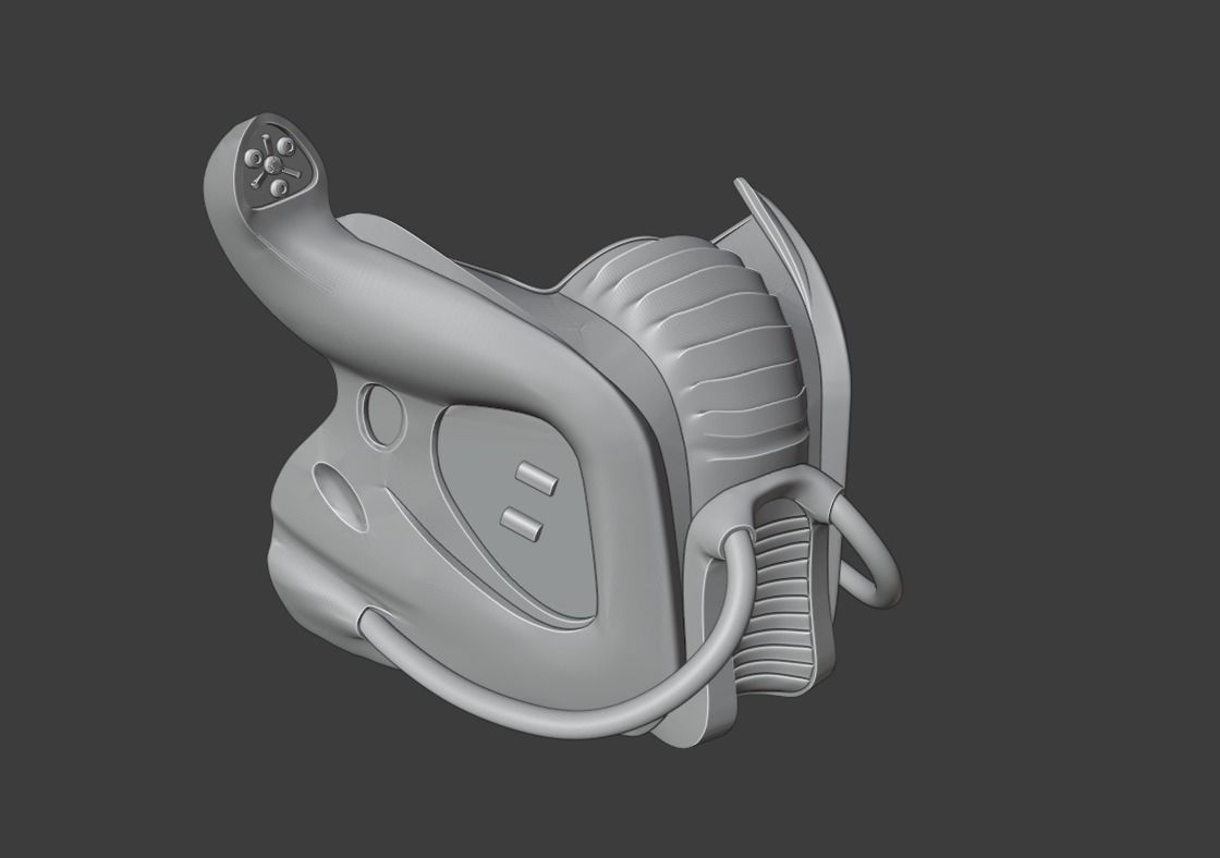 Predator - City Hunter Rebreather mask 3D print model_5