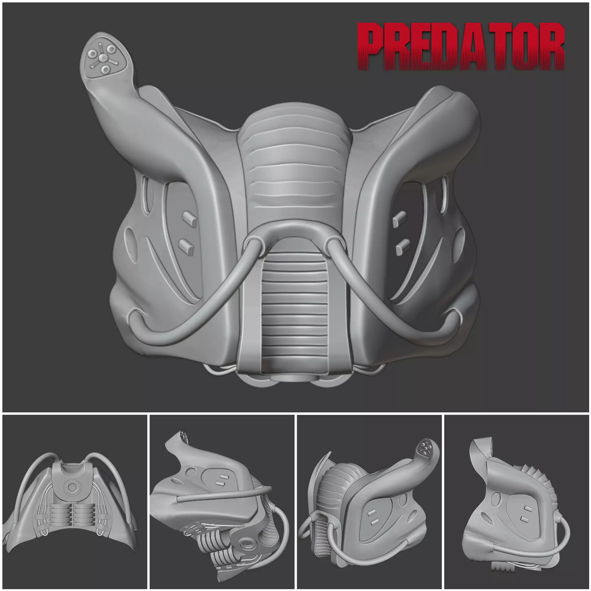Predator - City Hunter Rebreather mask 3D print model_0