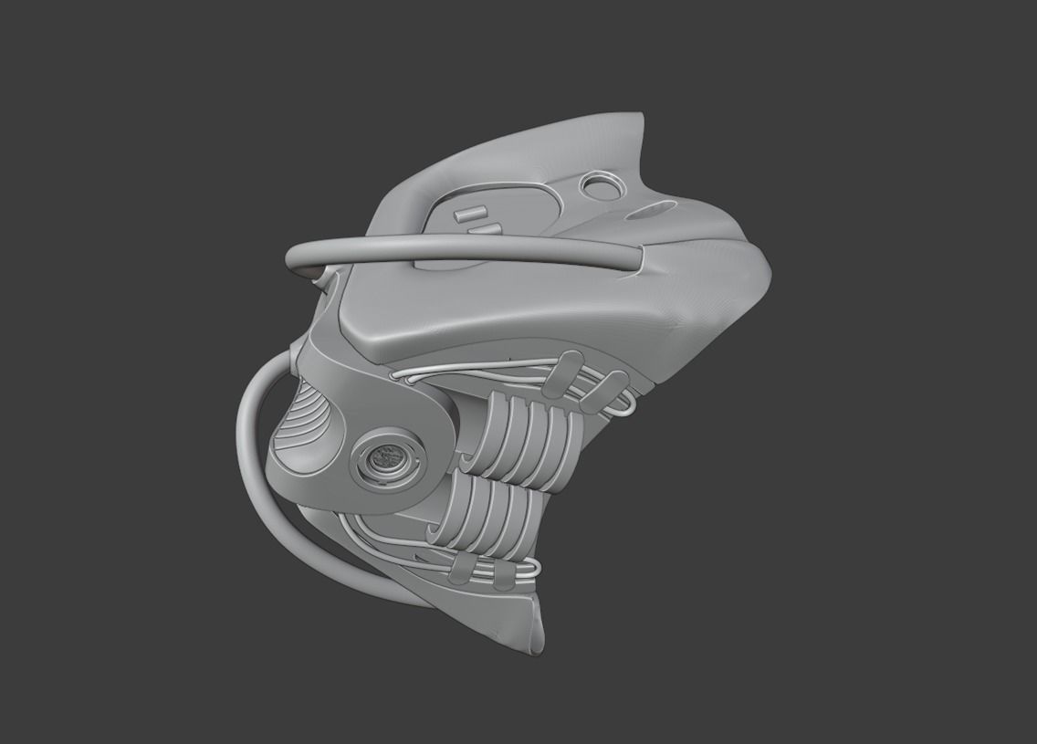 Predator - City Hunter Rebreather mask 3D print model_8