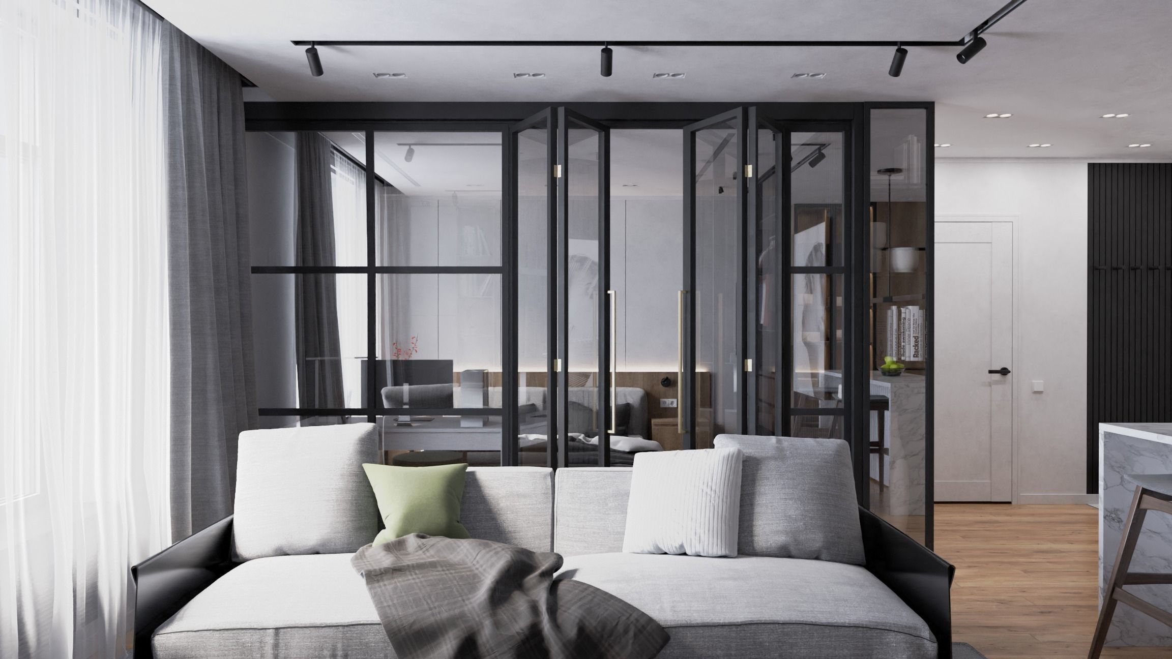 Modern apartment interior 50 sqm 06 3D model | CGTrader