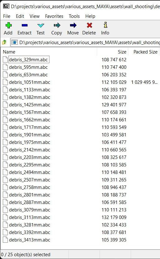 Modular bullet impacts - 120 FPS - Debris and Dust Low-poly 3D model_6