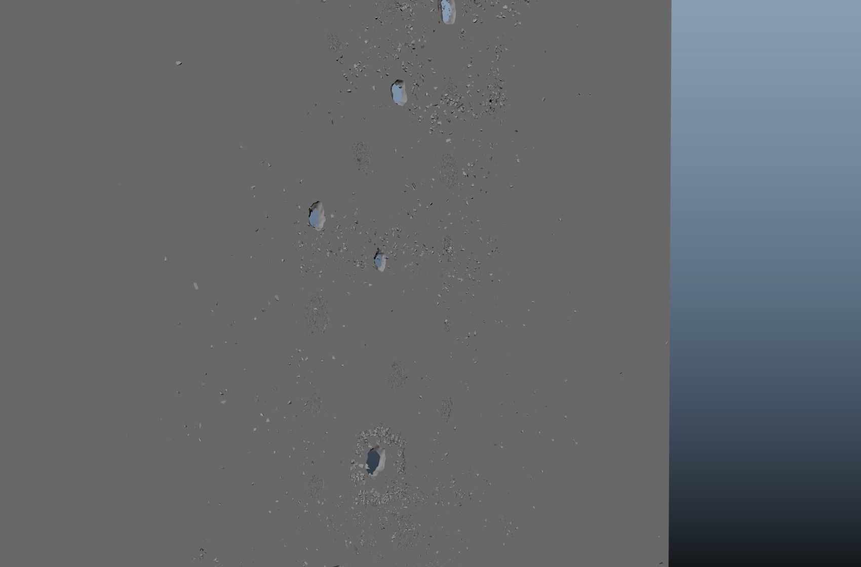 Modular bullet impacts - 120 FPS - Debris and Dust Low-poly 3D model_3