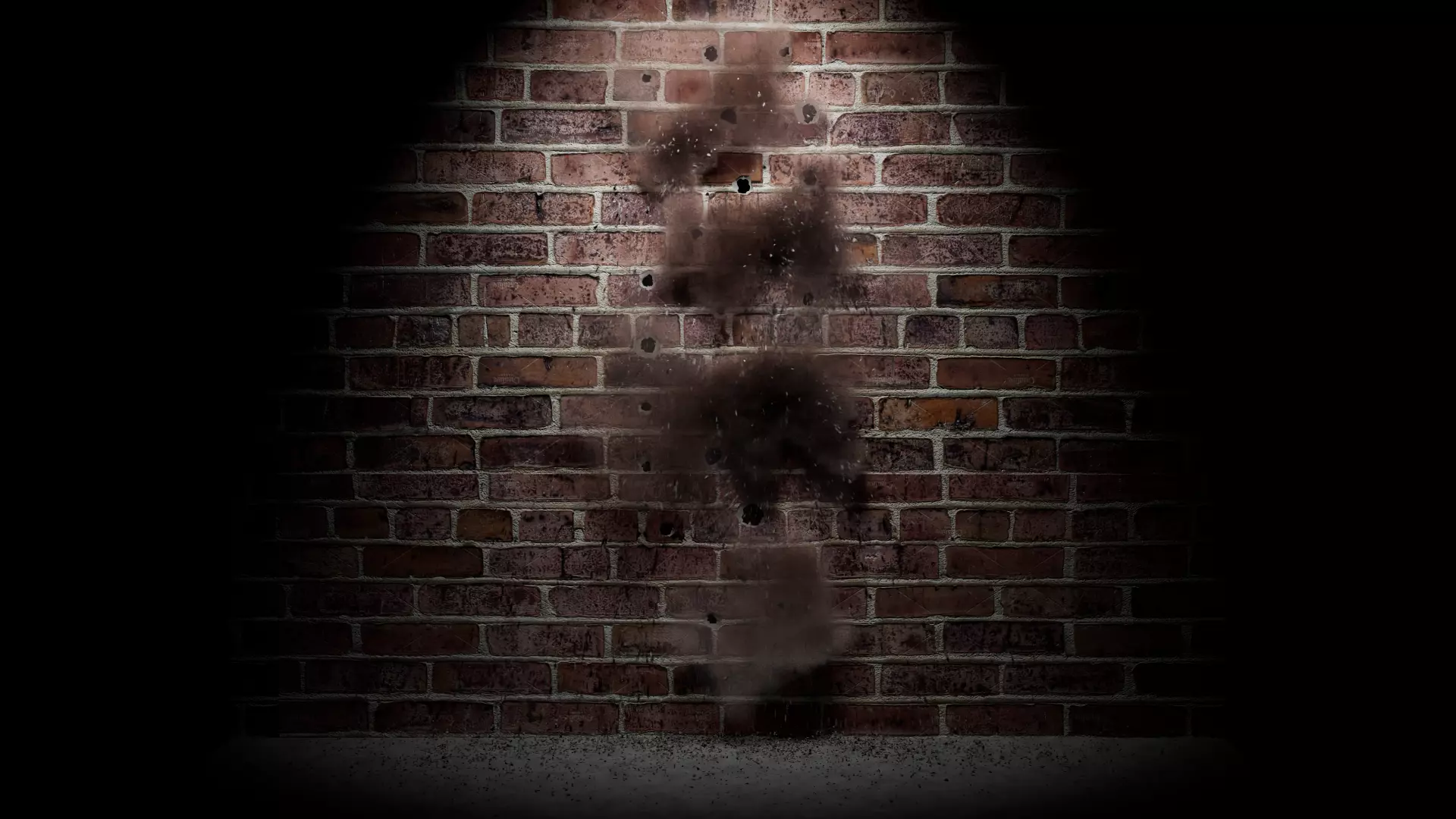 Modular bullet impacts - 120 FPS - Debris and Dust Low-poly 3D model_0