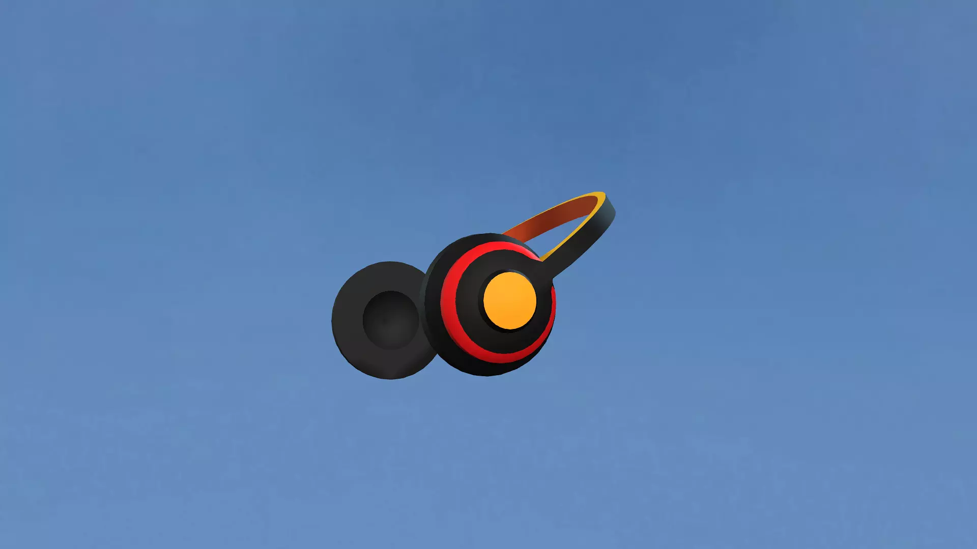 Low Poly Head Phone Low-poly 3D model_0