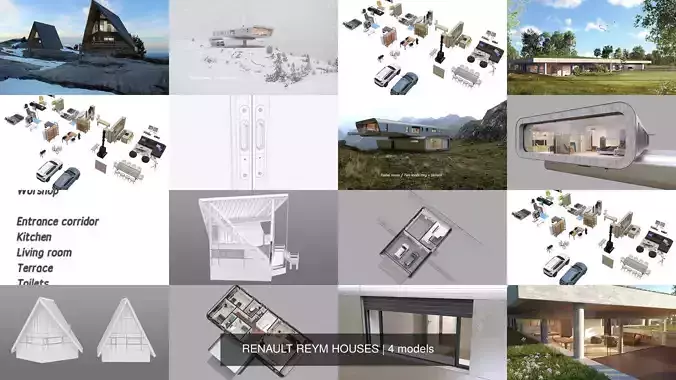 RENAULT REYM HOUSES 3D Model Collection