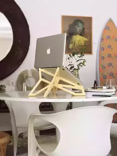 Bamboo Laptop Stand 3D model