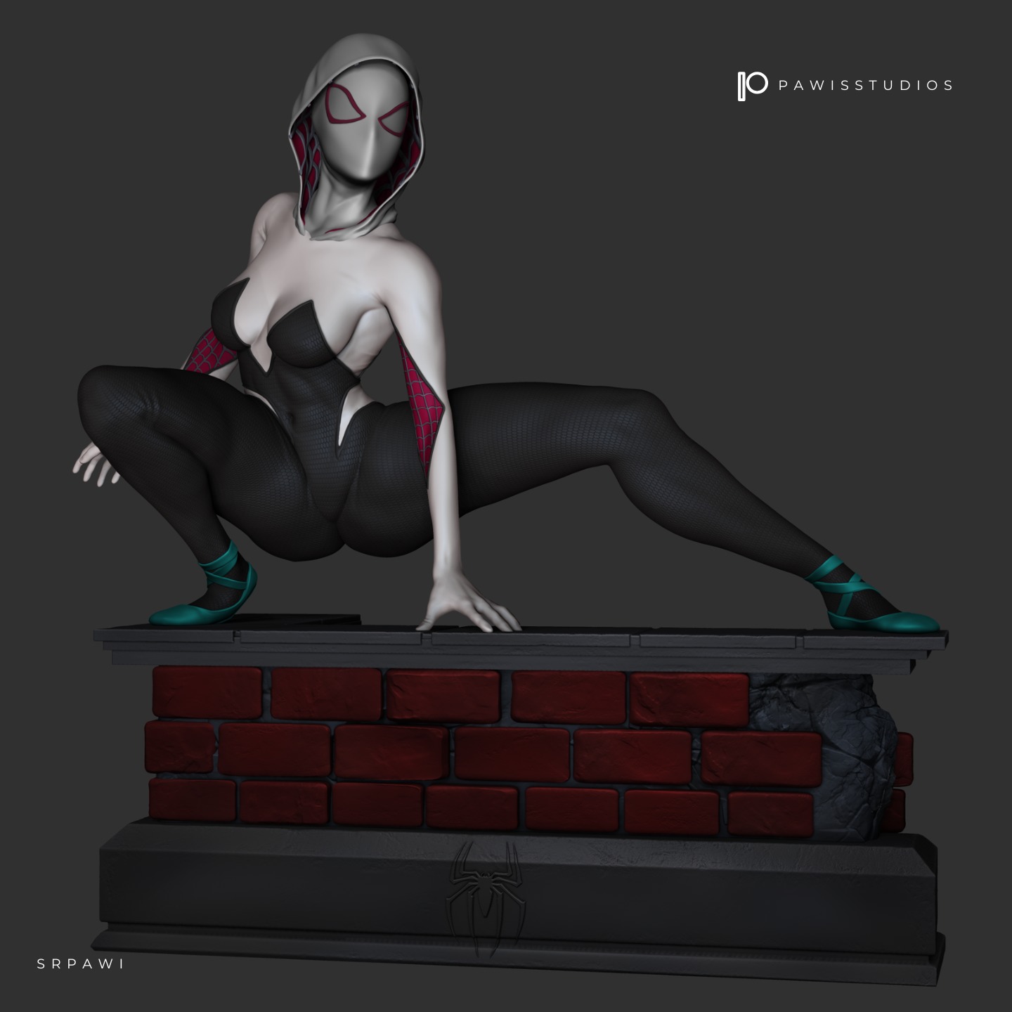 Spider Gwen  3D print model_13