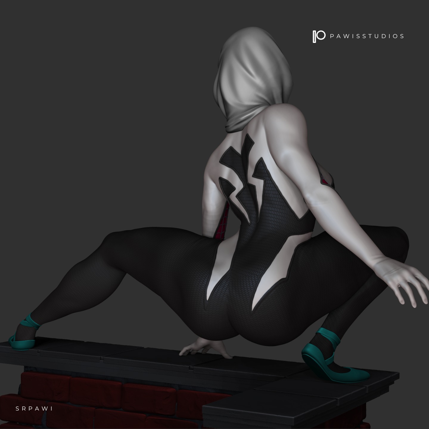 Spider Gwen  3D print model_14