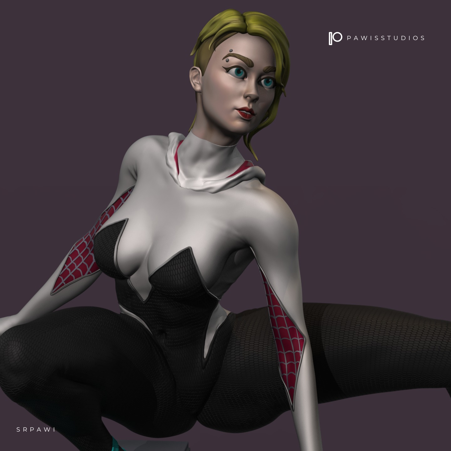 Spider Gwen  3D print model_18