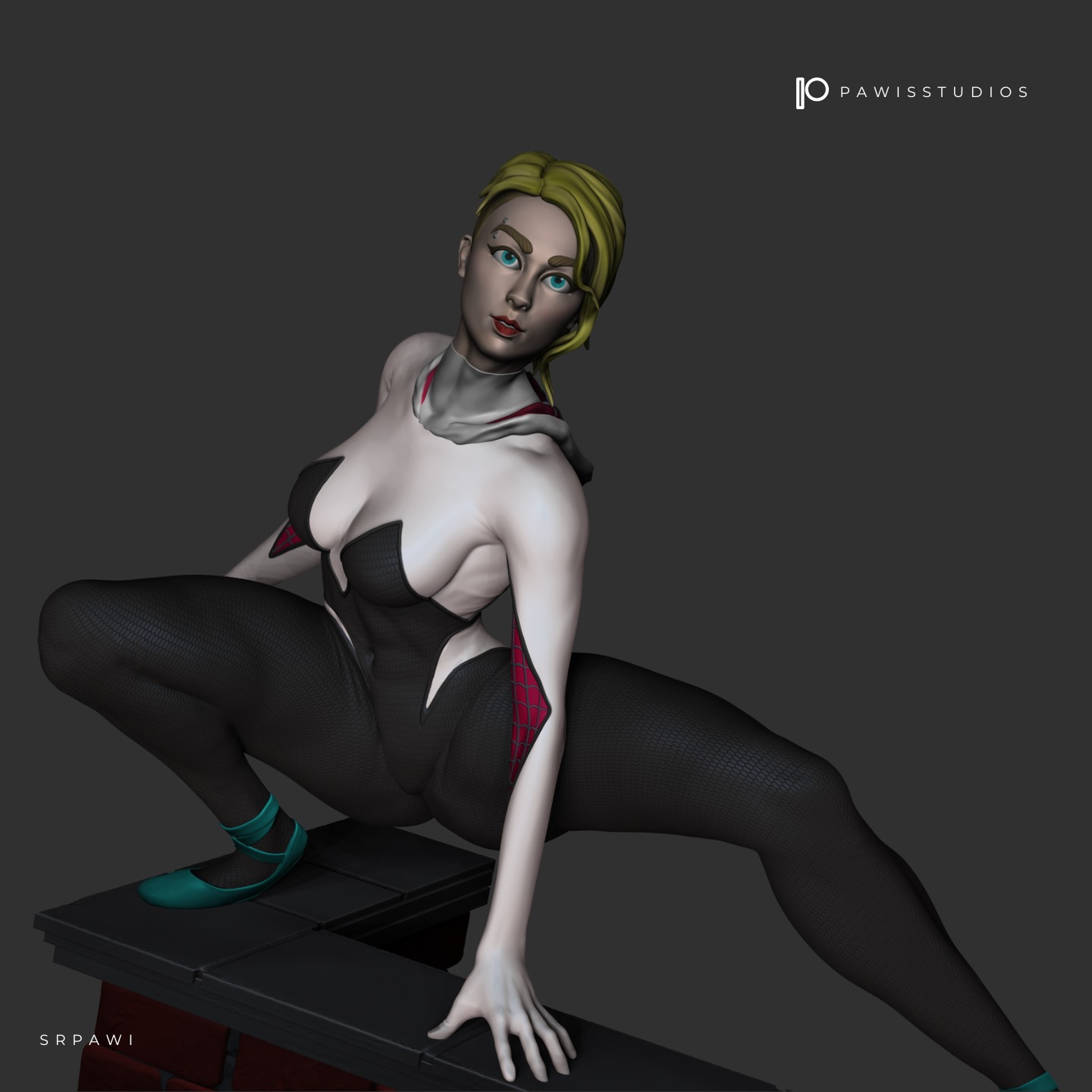 Spider Gwen  3D print model_15