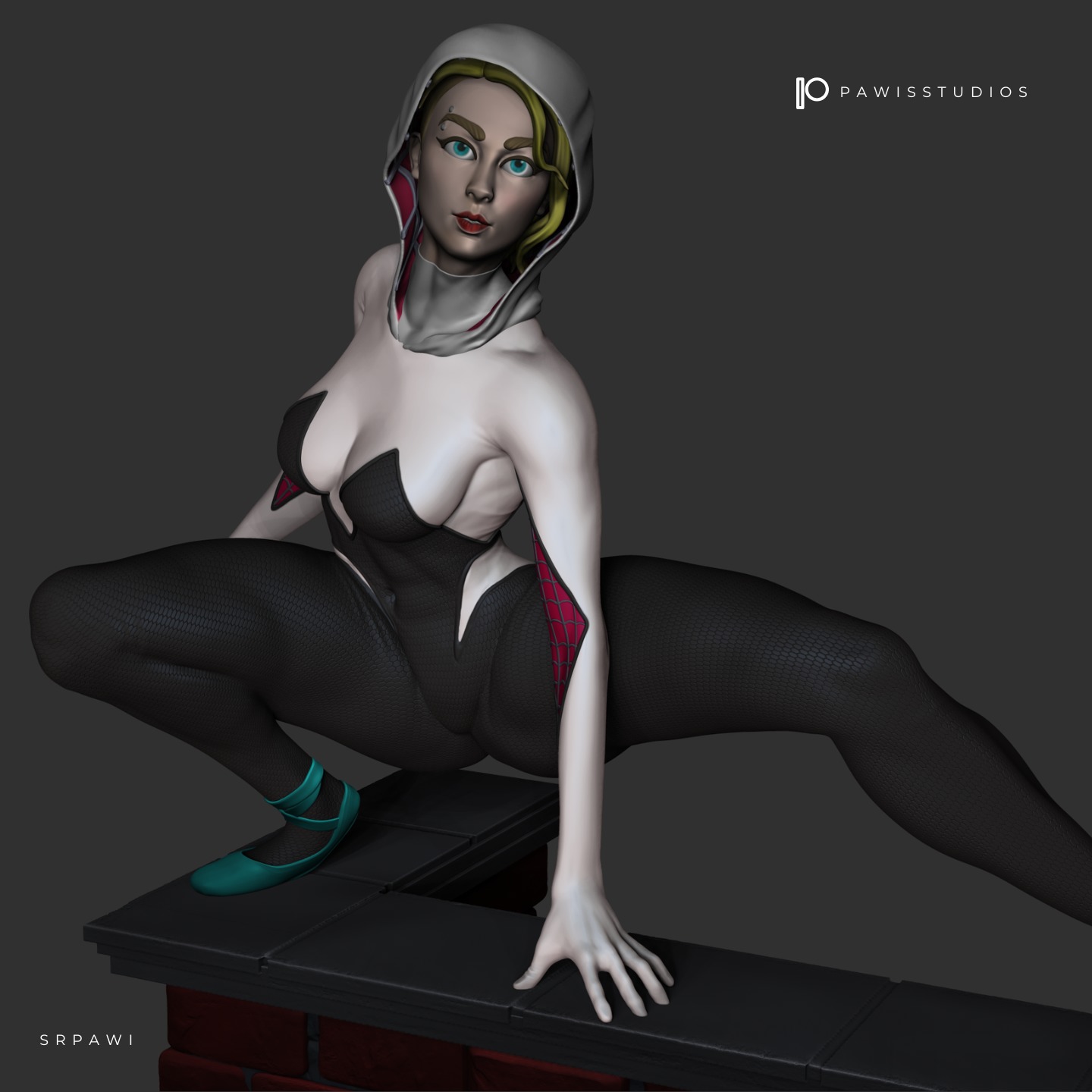 Spider Gwen  3D print model_16