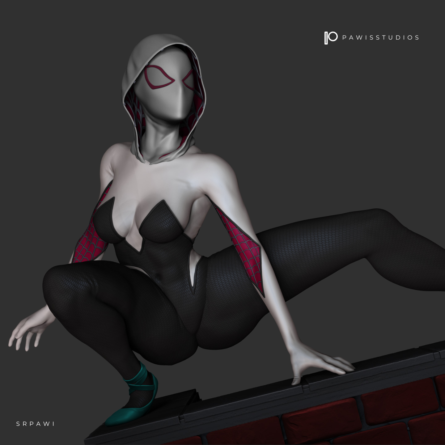 Spider Gwen  3D print model_12