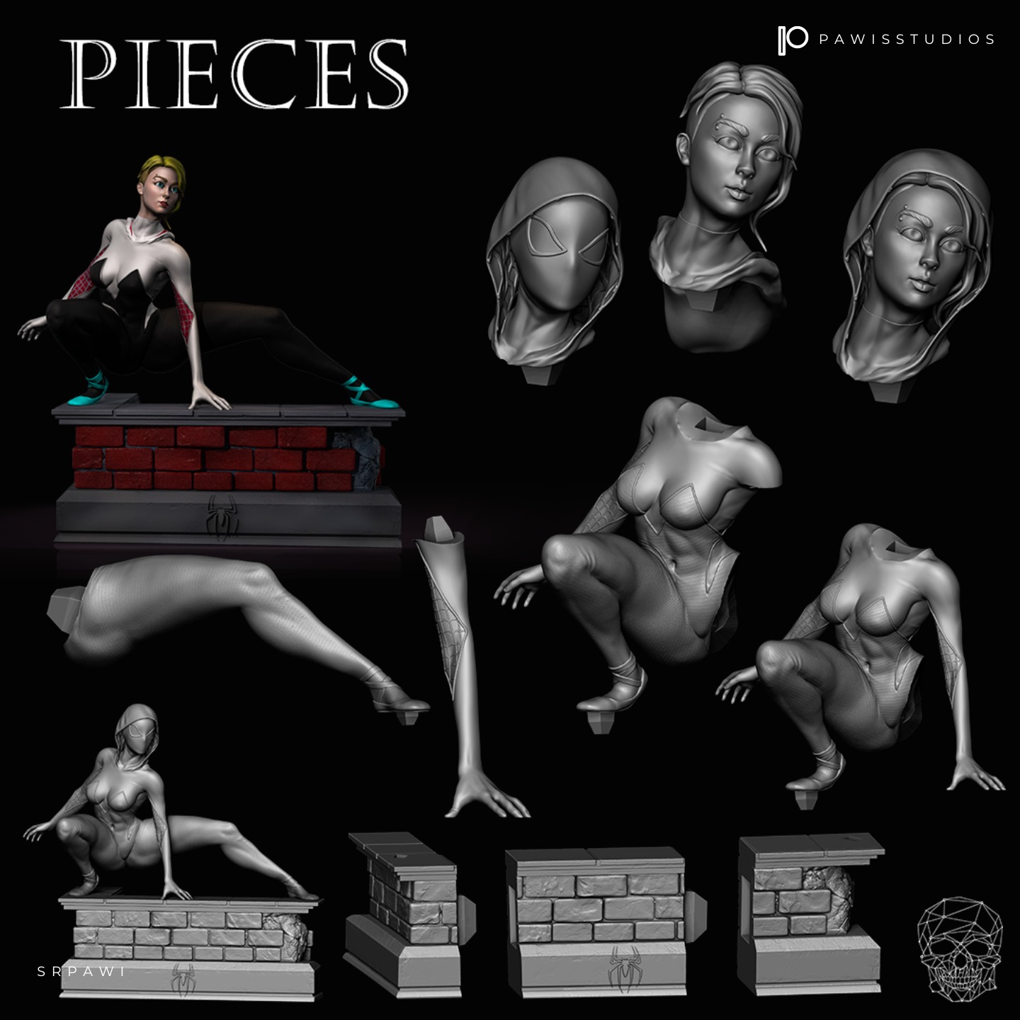 Spider Gwen  3D print model_3