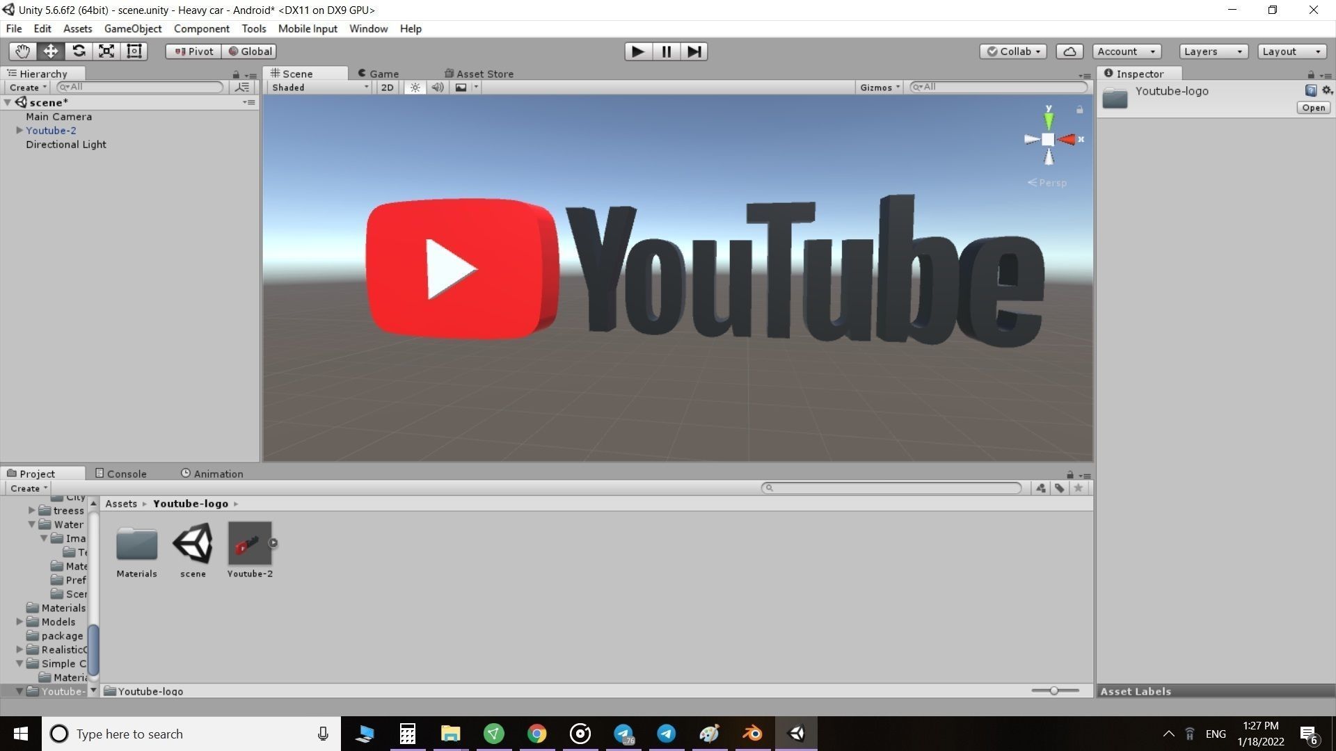 Youtube 3D logo 3D model_2