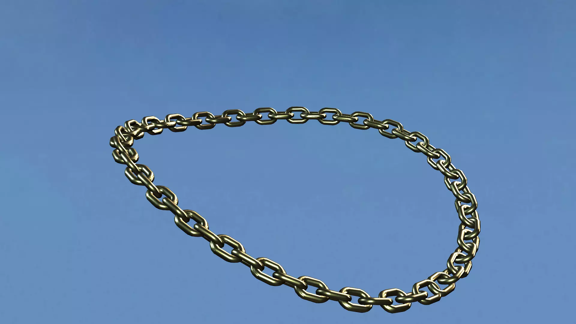 Golden Chain Low Poly Low-poly 3D model